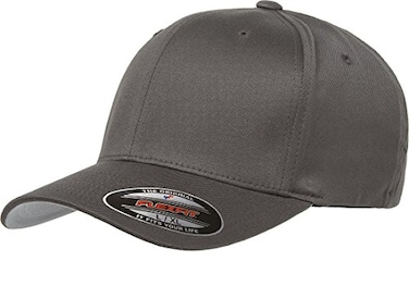 Flexfit Mens Wooly Combed Twill Fitted Baseball Cap White SmallMedium
