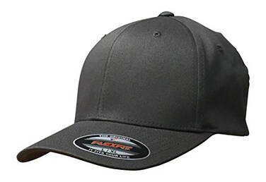Flexfit Unisex Cotton Twill Fitted Baseball Cap Dark Grey LargeXLarge