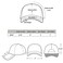 Gelante Adult Plain Baseball Cap Classic Adjustable Size for All Seasons 20001WhiteBlack1PC