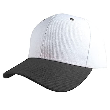 Gelante Adult Plain Baseball Cap Classic Adjustable Size for All Seasons 20001WhiteBlack1PC