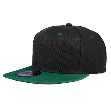 Gelante Snapback Hats for Men Flat Bill Brim Baseball Cap Hat Plain Blank Adjustable 15001PC BlackDark Green