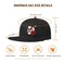 Tijeyi Horror Skull Rose Hat Cool Reaper Grim Snapback Hats for Men Flat Bill Brim Snap Backpack Trucker Hats Adjustable Mens Horror Devil Baseball Cap Original Caps Snap Back