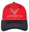 JH DESIGN GROUP Mens Chevy Corvette C8 Logo Cap Adjustable Red White Hat