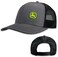 John Deere Gray Moline 112 Fit Cap Black Mesh Side Logo Hat
