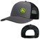 John Deere Gray Moline 112 Fit Cap Black Mesh Side Logo Hat
