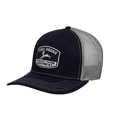 John Deere Mens Navy with Grey Mesh Back Hat