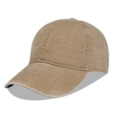 LANGZHEN Baseball Dad Cap 100 Cotton Fits Men Women Classic Adjustable Plain HatTaupe