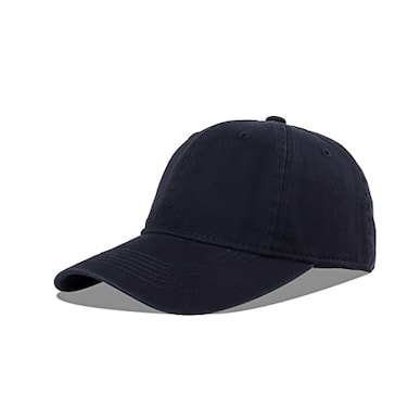 LANGZHEN Unisex Vintage Washed Distressed Cotton Adjustable Solid Dad HatWashed Classic Baseball Cap for Men WomenBlack