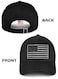LCZTN 2 Pack American Flag Baseball Cap for Men WomenLow Profile USA Plain Dad Hat BlackGrey