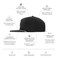 melin Coronado Brick Hydro Black Mens Performance Snapback Hats WaterResistant Fitted Baseball Caps for Men Women Golf Running or Workout Hat MediumLarge