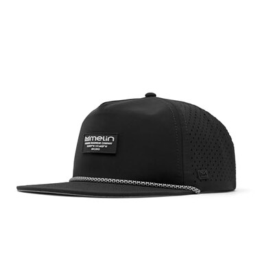 melin Coronado Brick Hydro Black Mens Performance Snapback Hats WaterResistant Fitted Baseball Caps for Men Women Golf Running or Workout Hat MediumLarge
