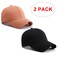 PFFY 2 Packs Baseball Cap Golf Dad Hat for Men and Women Hat BlackOrange