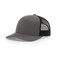 R RICHARDSON Richardson Unisex 112 Trucker Adjustable Snapback Baseball Cap Split CharcoalBlack One Size Fits Most