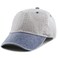 The Hat Depot 100 Cotton Pigment Dyed Low Profile Dad Hat Six Panel Cap 2 GrayNavy