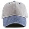The Hat Depot 100 Cotton Pigment Dyed Low Profile Dad Hat Six Panel Cap 2 GrayNavy