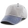 The Hat Depot 100 Cotton Pigment Dyed Low Profile Dad Hat Six Panel Cap 2 GrayNavy