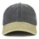 Trendy Apparel Shop Low Profile Unstructured Pigment Dyed Two Tone Baseball Cap Black Khaki
