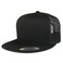 Trendy Apparel Shop Structured Plain 5 Panel Classic Trucker Flatbill Mesh Snapback Cap Black