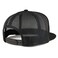 Trendy Apparel Shop Structured Plain 5 Panel Classic Trucker Flatbill Mesh Snapback Cap Black