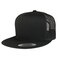 Trendy Apparel Shop Structured Plain 5 Panel Classic Trucker Flatbill Mesh Snapback Cap Black