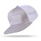 UALON Baseball Cap Snapback Trucker Hat for Men Women with American Flag and Adjustable Breathable Mesh Flat Bill Hats GrayWhite