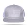 UALON Baseball Cap Snapback Trucker Hat for Men Women with American Flag and Adjustable Breathable Mesh Flat Bill Hats GrayWhite