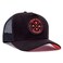 Urban Effort Mesh Back Cap for Men and Women Baseball Hat 5Panel Trucker Hat Great Snapback Closure for Hunting Hiking Black Red Patch