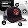 Urban Effort Mesh Back Cap for Men and Women Baseball Hat 5Panel Trucker Hat Great Snapback Closure for Hunting Hiking Black Red Patch