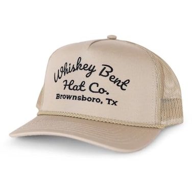 WHISKEY BENT HAT CO Sale Barn Roped Adjustable Snapback Hat Tan