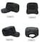 YULOONG Military Cap Vintage Army Caps Washed Cotton Flat Top Cap Outdoor Sunhat