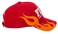 Artisan Owl FIRE First in Last Out Cap with Red Flames Embroidery Adjustable Hook and Loop Closure Red 100 Cotton