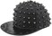 MINAKOLIFE Spike Studded Accessories Punk Hats Adjustable Cap Bright Brim BlackBlack