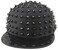 MINAKOLIFE Spike Studded Accessories Punk Hats Adjustable Cap Bright Brim BlackBlack
