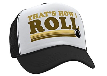 The Goozler Thats How I ROLL Bowling Retro Vintage Style Unisex Adult Trucker Cap Hat Black