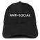 Trendy Apparel Shop Anti Social Embroidered Brushed Cotton Dad Hat Cap Black