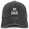 Trendy Apparel Shop Number 1 Dad Embroidered Pigment Dyed Low Profile Cotton Cap Black