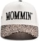 KIDHABE Womens Mommin Trucker Hat for Mom Mom Baseball Cap Embroidered Adjustable Hat Vintage TwoTone Ponytail Baseball Hat Leopard
