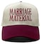 Funky Junque Cute Vintage Trucker Hat and Baseball Cap for Women Adjustable Embroidered Snapback Cap Marriage Material BurgundyBeige