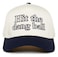 Funky Junque Two Tone Vintage Snapback Hat Hit The Dang Ball NavyBeige