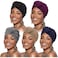 DRESHOW 5 Pack Knotted Headwraps for Women African Turban PreKnotted Beanie Headwraps Hair Covers