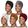 DRESHOW 5 Pack Knotted Headwraps for Women African Turban PreKnotted Beanie Headwraps Hair Covers