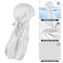 WLLHYF Silk Durag Long Tail Durag Breathable Pirate Headwraps Cap for 360 Waves Soft Bandana Turban Hat Hair Loss Chemo Cap White