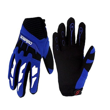 Gtopart 50g Kids Full Long Finger Cycling Gloves for Skateboard and Roller Skating Blue S