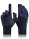 TRENDOUX Gloves for Men Running Knit Touch Screen Glove Women Texting Smartphone Driving Work AntiSlip Grip Thermal Lining Hands Warm Cold Weather Navy XL