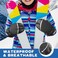 MCTi Kids Mittens Waterproof Winter Ski Warm Sherpa Lined Long Cuff with String Black XXSmallFits 57 Years