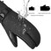 EXski Waterproof Winter 3Finger Ski Gloves Warm Insulated Snow Mittens for Cold Weather Snowboard Snowmobile XLarge
