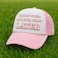 Alybeuself Funny Trucker Hats Weird Gag Gift for Adults Inappropriate Joke Baseball Cap Adjustable Mesh Hat for Men Women PinkWhite