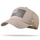 RONGJUN American Flag Trucker Hat Snapback Hat Baseball Cap for Men Women Breathable Mesh Side Adjustable Fit for Casual Wear Khaki