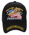 Artisan Owl Thank a Vet for Your Freedom Veteran Embroidered Cap Adjustable Hook Loop Closure Black