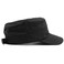 Ptduabenlu Cadet Army Cap Military Style Adjustable Flat Top Cap Unisex Basic Baseball Hat for Men Women Black